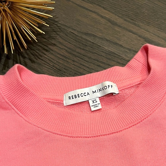 Renecca Minkoff Evelyn Sweatshirt in Azalea Pink XS Oversize Fit - Picture 6 of 9